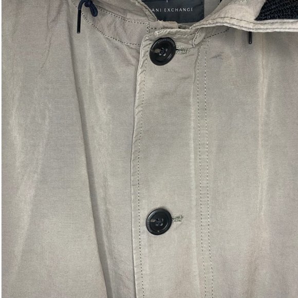 NWOT ARMANI EXCHANGE GRAY HOODED COAT - LARGE - Picture 6 of 7